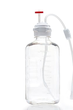Foxx Life Sciences&nbsp;EZCellGene Single Use (SUT) Media Bottle Assembly, 2L, PC, 53B VersaCap with Overmolded Platinum Cured Silicone Small Bore Tubing 1/16