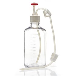 Foxx Life Sciences&nbsp;EZCellGene Single Use (SUT) Media Bottle Assembly, 1L, PC, 38-430 VersaCap with Over molded Platinum Cured Silicone Small Bore Tubing 1/16