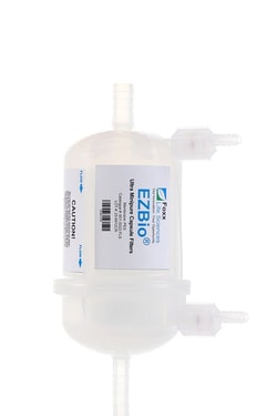 Foxx Life Sciences&nbsp;EZBio Ultra Minipure Sterilizing Grade Capsule Filter, 0.2µm Pore Size, Double-Layer PTFE, 2.31 ft² EFA, 0.75