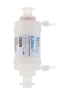 Foxx Life Sciences&nbsp;EZBio Ultra Maxpure Sterilizing Grade Capsule Filter, 0.2µm Pore Size, Double-Layer PES, 3.25 ft² EFA, 0.5