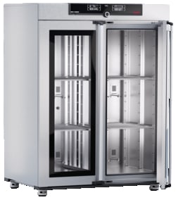 Memmert Climate Chamber HPP 1400eco, 100-240Volt, +15C (10C below ambient to +60C, 10-80%RH D8-40mm silicone entry port with stopper rear wall