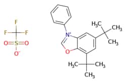 eMolecules​&nbsp;2750162-14-0 | 5,7-DI-TERT-BUTYL-3-PHENYLBENZO[D]OXAZOL-3-IUM TRIFLUOROMETHANESULFONATE | AstaTech457.510 | C22H26F3NO4S | 95.000 | [O-]S(=O)(=O)C(F)(F)F.CC(C)(C)c1cc(c2oc[n+](-c3ccccc3)c2c1)C(C)(C)C | 5g | 866700766