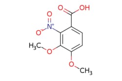 eMolecules​&nbsp;79025-28-8 | 3,4-Dimethoxy-2-nitrobenzoic acid | Ambeed | MFCD00074884 | 227.172 | C9H9NO6 | 95.000 | COc1ccc(C(O)=O)c(c1OC)[N+]([O-])=O | 5g | 789350100