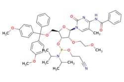 eMolecules​&nbsp;163759-94-2 | DMT-2'O-MOE-RMEC(BZ) PHOSPHORAMIDITE | AstaTech922.029 | C50H60N5O10P | 95.000 | COCCO[C@@H]1[C@H](OP(OCCC#N)N(C(C)C)C(C)C)[C@@H](COC(c2ccccc2)(c2ccc(OC)cc2)c2ccc(OC)cc2)O[C@H]1n1cc(C)c(NC(=O)c2ccccc2)nc1=O | 1g | 746279424