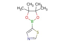 eMolecules​&nbsp;1086111-09-2 | 5-(tetramethyl-1,3,2-dioxaborolan-2-yl)-1,3-thiazole | Pharmablock | MFCD10697440 | 211.090 | C9H14BNO2S | 97.000 | CC1(C)OB(OC1(C)C)c1cncs1 | 2.5g | 686924670