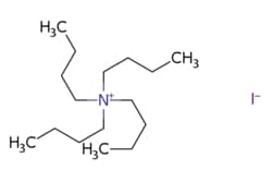 eMolecules​&nbsp;311-28-4 | TETRABUTYLAMMONIUM IODIDE | AstaTech | MFCD00011636 | 369.375 | C16H36IN | 95.000 | [I-].CCCC[N+](CCCC)(CCCC)CCCC | 100g | 718056993