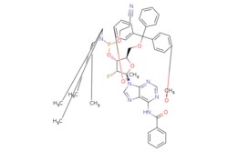 eMolecules​&nbsp;136834-22-5 | Dmt-2'fluoro-da(bz) amidite | Ambeed | MFCD12912392 | 875.939 | C47H51FN7O7P | 95.000 | COc1ccc(cc1)C(OC[C@H]1O[C@H]([C@H](F)[C@@H]1OP(OCCC#N)N(C(C)C)C(C)C)n1cnc2c(NC(=O)c3ccccc3)ncnc12)(c1ccccc1)c1ccc(OC)cc1 | 1g | 572825970