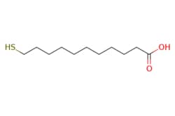 eMolecules​&nbsp;71310-21-9 | 11-Mercaptoundecanoic acid | ChemScene | MFCD00022096 | 218.360 | C11H22O2S | 95.000 | OC(=O)CCCCCCCCCCS | 25g | 572240253