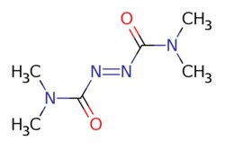 eMolecules​&nbsp;10465-78-8 | Diamide | Combi-Blocks | MFCD00008318 | 172.188 | C6H12N4O2 | 98.000 | CN(C)C(=O)\N=N\C(=O)N(C)C | 100g | 249364917