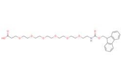 eMolecules​&nbsp;882847-34-9 | 3-[2-[2-[2-[2-[2-[2-(9H-fluoren-9-ylmethoxycarbonylamino)ethoxy]ethoxy]ethoxy]ethoxy]ethoxy]ethoxy]propanoic acid | Pharmablock | MFCD06656474 | 575.655 | C30H41NO10 | 97.000 | OC(=O)CCOCCOCCOCCOCCOCCOCCNC(=O)OCC1c2ccccc2-c2ccccc12 | 2.5g | 823750235