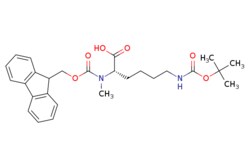 eMolecules​&nbsp;197632-76-1 | (S)-2-((((9H-FLUOREN-9-YL)METHOXY)CARBONYL)(METHYL)AMINO)-6-(TERT-BUTOXYCARBONYLAMINO)HEXANOIC ACID | AstaTech | MFCD04973182 | 482.577 | C27H34N2O6 | 95.000 | CN([C@@H](CCCCNC(=O)OC(C)(C)C)C(O)=O)C(=O)OCC1c2ccccc2-c2ccccc12 | 0.25g | 410712669