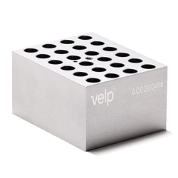 Chemglass Life Sciences&nbsp;ECODryBlock for 10mm Round Bottom Tubes, 10.7mm O.D x 48.4mm Deep Well, 24 Wells