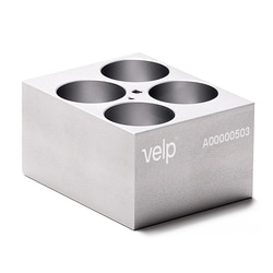Chemglass Life Sciences&nbsp;ECODryBlock for 35mm Round Bottom Tubes, 35mm O.D x 47.6mm Deep Well, 4 Wells