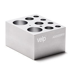 Chemglass Life Sciences&nbsp;ECODryBlock Combo Block for 1.5ml, 15mL & 50ml Conical Centrifuge Tube, 11.1mm O.D x 39.1mm Deep Well, 4 Wells & 17.1mm O.D x 44.5mm Deep Well, 3 Wells & 29mm O.D x 47.6mm Deep Well, 2 Wells