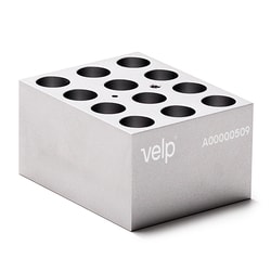 Chemglass Life Sciences&nbsp;ECODryBlock for 15mL Conical Bottom Centrifuge Tubes, 17.1mm O.D x 44.5mm Deep Well, 12 Wells