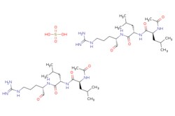 eMolecules​&nbsp;103476-89-7 | Leupeptin hemisulfate | Ambeed | MFCD00037012 | 951.200 | C40H78N12O12S | 97.000 | OS(O)(=O)=O.CC(C)C[C@H](NC(C)=O)C(=O)N[C@@H](CC(C)C)C(=O)N[C@@H](CCCNC(N)=N)C=O.CC(C)C[C@H](NC(C)=O)C(=O)N[C@@H](CC(C)C)C(=O)N[C@@H](CCCNC(N)=N)C=O | 50mg | 552750159
