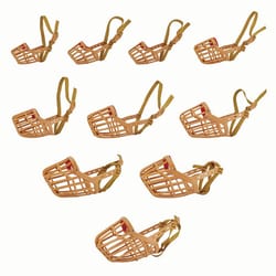 Med Vet International&nbsp;JorVet Nylon Plastic Basket Muzzle - Set of 10 Quick Release, J0884SQ, Each