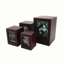 Med Vet International&nbsp;Jorvet Cherry Finish MDF Photo Box Urn, Large, J0316PCL