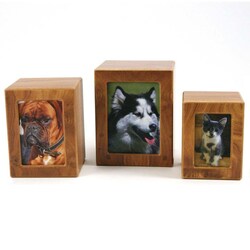 Med Vet International&nbsp;Jorvet Birch Finish MDF Photo Box Urn, Medium, J0316PBM