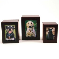 Med Vet International&nbsp;Jorvet Cherry Finish MDF Photo Box Urn, Medium, J0316PCM