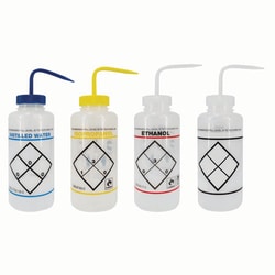 Med Vet International&nbsp;Safety Labeled Wash Bottles, Complete Set of 4, Labeled Wash Bottles, 1000mL (32 oz), J0817S, 4 Pack