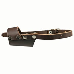 Med Vet International&nbsp;Jorvet Leather Dog Muzzle, 4in, J0230A, Each