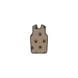 Med Vet International&nbsp;X-Ray Apron w/ Quick Release - Small Brown w/ Black Paws, J0676MC