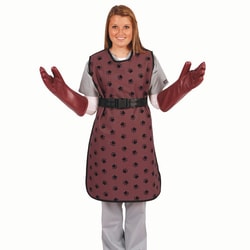 Med Vet International&nbsp;X-Ray Apron w/ Quick Release - Small Burgundy w/ Black Paws, J0676M