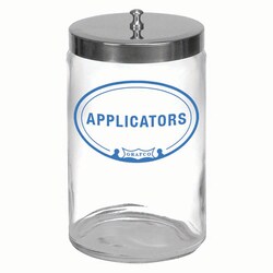Med Vet International&nbsp;Glass Sundry Jar, Applicator, J0619H