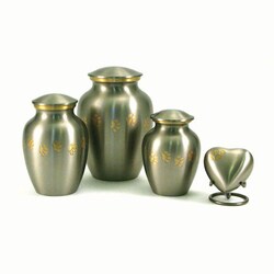 Med Vet International&nbsp;Jorvet Petite Pawprint urn, Classic Pewter, J0316PPPP