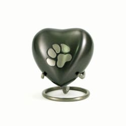 Med Vet International&nbsp;Jorvet Single Paw Heart Urn, Slate/Pewter, J0316SPH