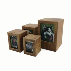 Med Vet International&nbsp;Jorvet Birch Finish MDF Photo Box Urn, Large, J0316PBL