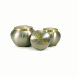 Med Vet International&nbsp;Jorvet Double Paw Odyssey Urn, Large, Pewter/Brass, J0316DPL