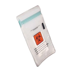 Med Vet International&nbsp;Specimen Biohazard Transport Bags, Glue Closure, 6