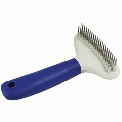 Med Vet International&nbsp;Jorvet Pet Grooming Undercoat Rake, with 2 Rows of Teeth, J0612