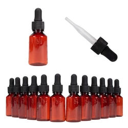 Med Vet International&nbsp;Amber Plastic Dropper Bottle, 0.5oz (15ml) 72/Pk
