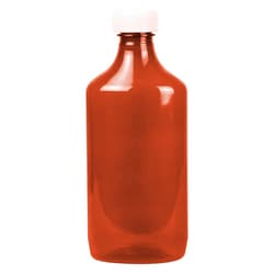 Med Vet International&nbsp;Amber Plastic Graduated Ovals, 16oz, J1207F, 50/Case