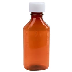 Med Vet International&nbsp;Amber Plastic Graduated Ovals, 4 oz, 50/Box