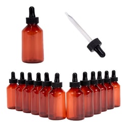 Med Vet International&nbsp;Amber Plastic Dropper Bottle, 2.0oz (60ml) 72/Pk