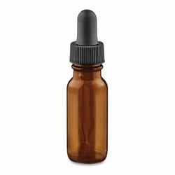 Med Vet International&nbsp;Amber Glass Dropper Bottle, J1208, 0.5oz, 12 Count