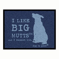 Med Vet International&nbsp;Dog is Good Welcome Mats - I Like Big Mutts - Blue/Black, J1583D, Each