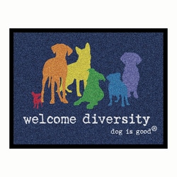 Med Vet International&nbsp;Dog is Good Welcome Mats - Welcome Diversity - Rainbow, J1583A, Each