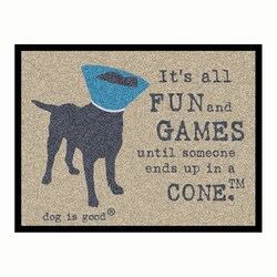 Med Vet International&nbsp;Dog is Good Welcome Mats - It's All Fun & Games - Large Dog/Tan, J1583C, Each