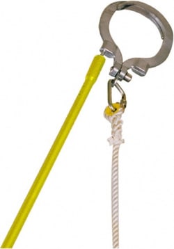MSC&nbsp;Miller Extension Pole and Hook, 400 lb. Capacity, Fiberglass, 20 ft., 1 ea.