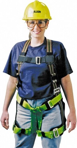 MSC&nbsp;Honeywell Miller Vest-Style Full Body Harness, Elastomer, L/XL, 1 ea