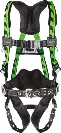 MSC&nbsp;Miller AirCore Full-Body Harness, Side D-Rings, Tongue Buckle, 2X/3X-Large, 1 ea