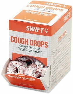 MSC&nbsp;North Cough Drops, Menthol, Cherry, 6.1 mg, 100/Pk.