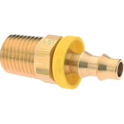 MSC&nbsp;Parker Male Pipe Rigid Straight Hose Adapter, Brass, 1/4 in., 1/4 in. NPTF, 1 ea
