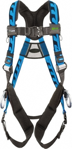 MSC&nbsp;Miller AirCore Full-Body Harness, Polyester, Aluminum Hardware, 5-Point Adjustment, 1 Ea.