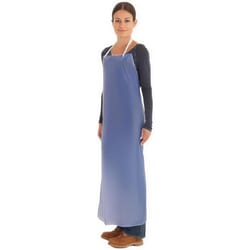 MSC&nbsp;Ansell AlphaTec Bib Apron, Polyvinyl Chloride, Blue, Standard, 72/Pk.